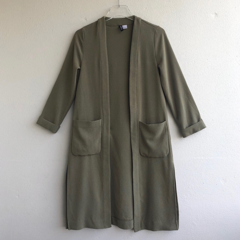 Olive Green Duster Coat
